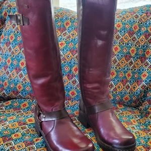 Reiker Burgundy Riding Leather Boots ...Sz39